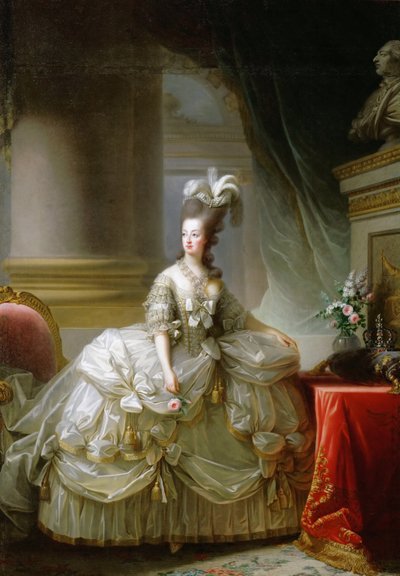 フランスの女王、大公夫人マリーアントワネット1755-1793年。 作： Elisabeth Louise Vigee Lebrun