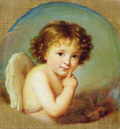 キューピッド（キャンバスに油彩） 作： Elisabeth Louise Vigee Lebrun