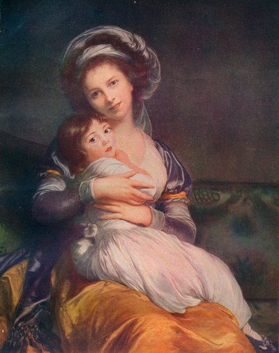 Louise Elisabeth Vigee Le Brun 1755-1842娘のJeanne-Lucieと一緒に、1786年、1911年 作： Elisabeth Louise Vigee Lebrun