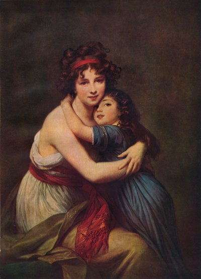 マダムヴィジーレブルンとその娘、ジャンヌルーシールイーズ、1789年、1938年 作： Elisabeth Louise Vigee Lebrun