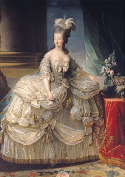 マリーアントワネット（1755-93）フランスの女王、1779 作： Elisabeth Louise Vigee Lebrun