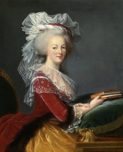 本とマリーアントワネット。 作： Elisabeth Louise Vigee Lebrun