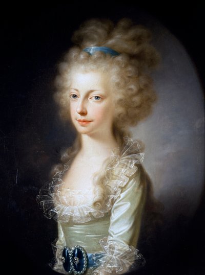 オーストリア大公妃マリア・クレメンティーナの肖像（油彩・キャンバス 作： Elisabeth Louise Vigee Lebrun