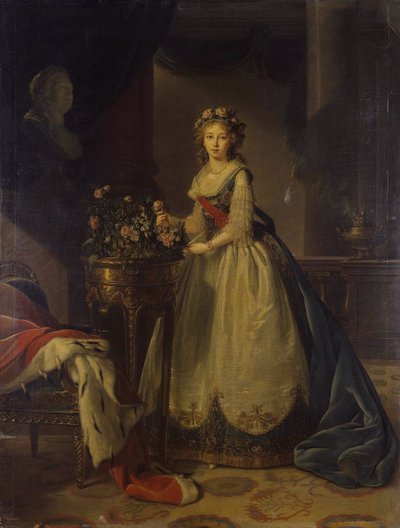 皇后エリザベスアレクセイエフナの肖像、バーデンのルイーズ王女1779-1826、1795 作： Elisabeth Louise Vigee Lebrun