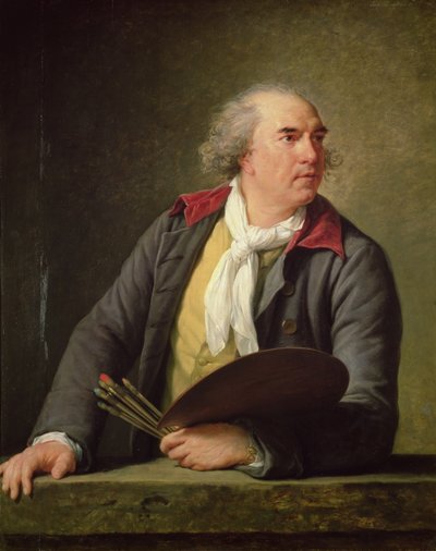 ユベール・ロバートの肖像（1733-1808）1788（パネルに油彩） 作： Elisabeth Louise Vigee Lebrun