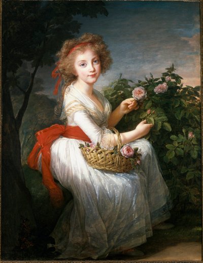 ナポリとシチリアのマリア・クリスティーナの肖像」1790年頃（油彩・キャンバス 作： Elisabeth Louise Vigee Lebrun