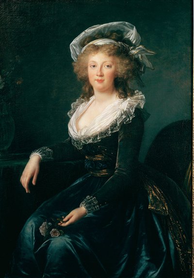 ブルボン家のナポリ王妃マリー・テレーズ（1772-1807）の肖像（オーストリアのフランソワ2世の妻） エリザベート・ヴィジェ・ルブラン（1755-1842）による絵画 1790年 ナポリ、カポディモンテ美術館 - マリア・テレサ王女（1755-1793）（後のオーストリア皇后 作： Elisabeth Louise Vigee Lebrun