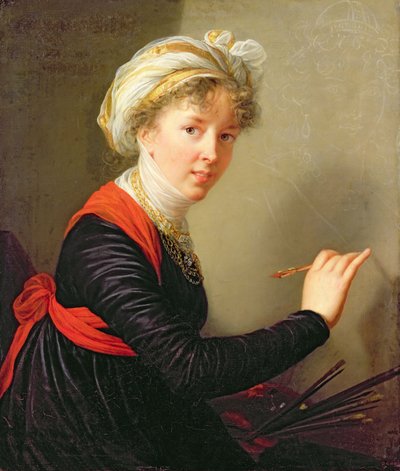 自画像、1800 作： Elisabeth Louise Vigee Lebrun