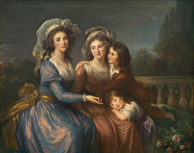 ペザイ侯爵、そしてルジェ侯爵と息子のアレクシスとエイドリアン 作： Elisabeth Louise Vigee Lebrun
