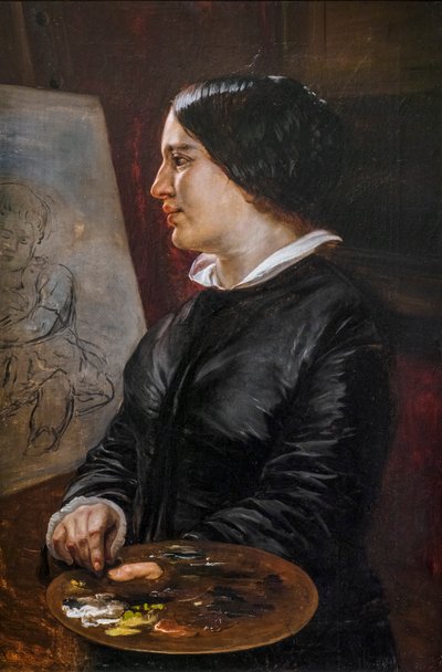 自画像 作： Elisabeth Maria Anna Jerichau-Baumann