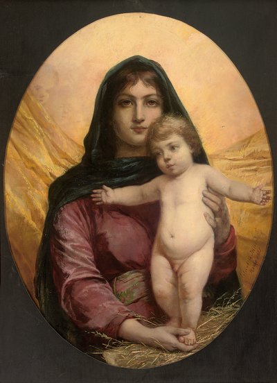マドンナと子供、1881 作： Elisabeth Maria Anna Jerichau Baumann