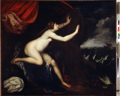 Riyadane (Riyadane) は Abandon に座っていました。 絵画のエリザベッタ シラニ (1638-1665)。 ユイル・シュル・トワル 作： Elisabetta Sirani