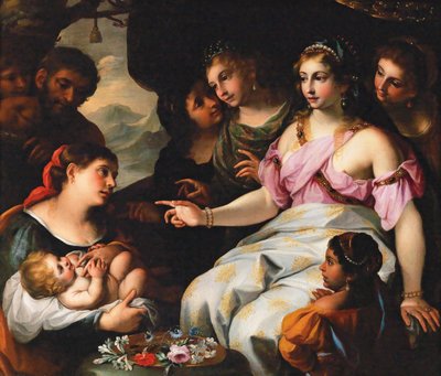 モーセの発見。 作： Elisabetta Sirani