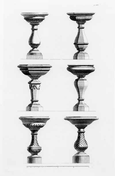 骨董品の骨壷のデザイン、A Book of Architecture、James Gibbs（1682-1754）、1739年発行（171987も参照） 作： Elisha Kirkall