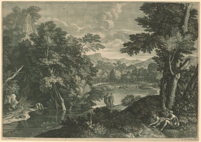 風景 作： Elisha Kirkall, after Jacques Rousseau