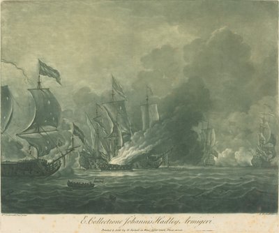 ジョン・ハドリーのコレクションからの出荷シーン 作： Elisha Kirkall after Willem van de Velde the Younger