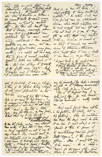 エリザベスバレットブラウニングからヘンリーFチョーリーへの手紙、1859年。 作： Elizabeth Barrett