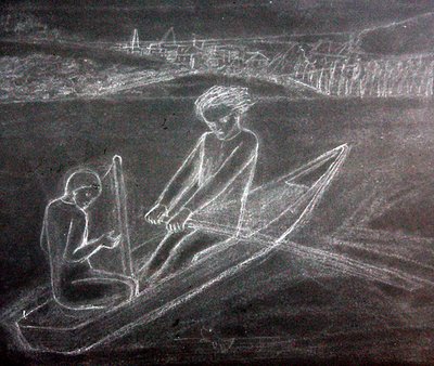 手漕ぎボート（鉛筆・紙） 作： Elizabeth Eleanor Siddal