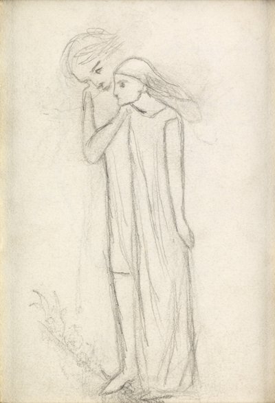 La Belle Dame Sans Merci、1855年頃 作： Elizabeth Eleanor Siddal