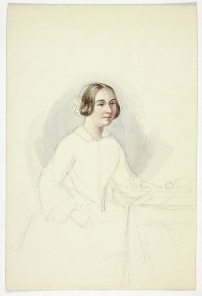 ライティング デスクで若い女性 作： Elizabeth Murray