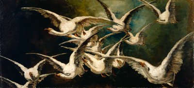 ガチョウの群れ、約。 1883年。 作： Elizabeth Nourse