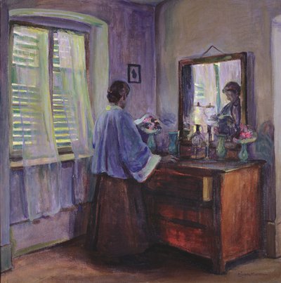 閉じられたシャッター（キャンバスに油彩） 作： Elizabeth Nourse