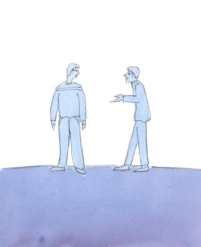 天然痘が治った人は、自分の治療法を説明するとき、熱心で楽しいです。そして、それは人々が罪を赦され、感謝している時です、2004年（紙にw - c） 作： Elizabeth Wang