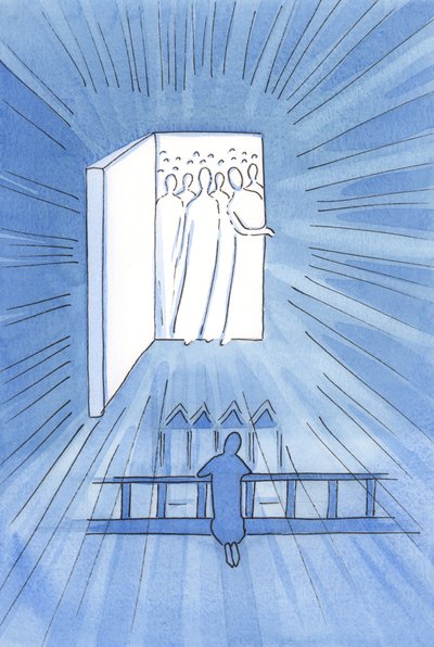 神社は2002年の天国への「玄関口」です（紙にw - c） 作： Elizabeth Wang