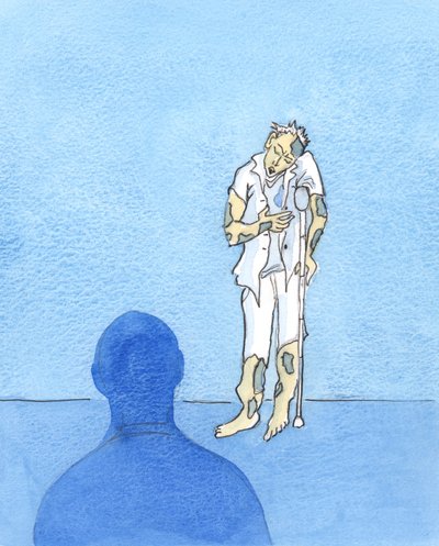 非常に罪深い人は、神の目に、そして神によって魂を「読む」ことを許された人々の「目に」、哀れな状態にあります-病気の人間の最も病気の人として、2003年（紙にw - c） 作： Elizabeth Wang