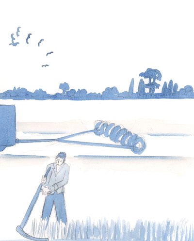とうもろこしは鎌でも機械でも切られるので、誠実な人々によって父なる神にイエスの名で祈りが捧げられるところはどこでも、そのような祈りは彼を称えます、2004年（紙にw - c） 作： Elizabeth Wang