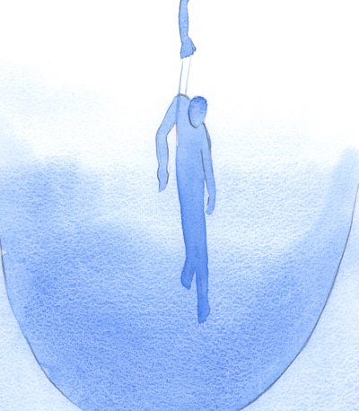 愛情深い祈りの単なる糸によって、私たちは誰かを危険から守り、神の光に向かって引き寄せることができます、2002年（紙にw - c） 作： Elizabeth Wang