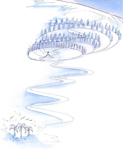 キリストの十字架の働きは、2003年のすべての歴史の中心点です（紙にw - c） 作： Elizabeth Wang