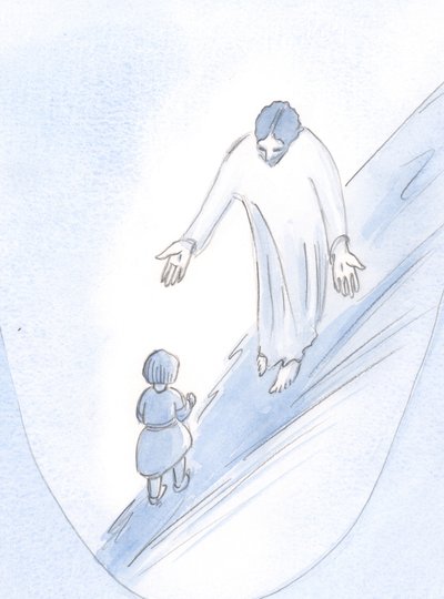 難しいステップ：歩くことを学ぶ、キリストに従うことを学ぶ、2001年（紙にw - c） 作： Elizabeth Wang