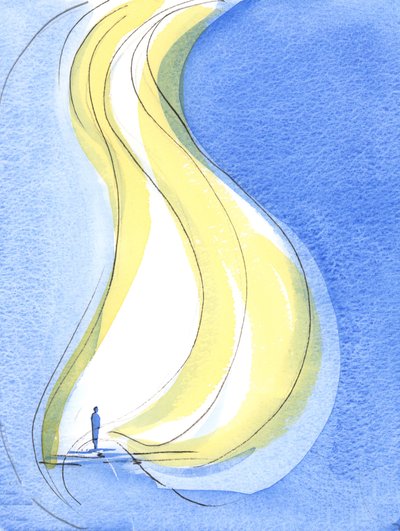神は単純です：神は愛です：溢れ出る愛、非常に強力で純粋なので、彼は燃えるか慰める炎の急流のようです、2003年（紙にw - c） 作： Elizabeth Wang