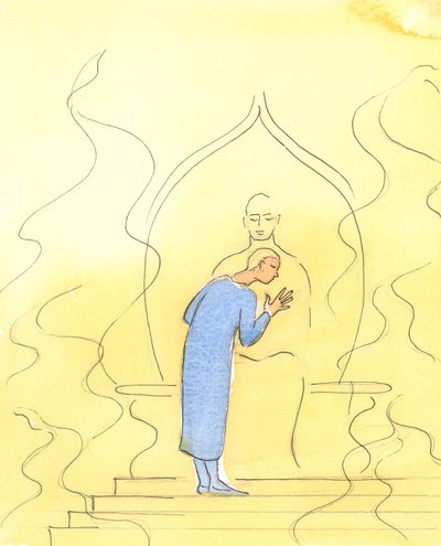 父なる神は、私たちが父の胸に抱かれて聞かれることを確信している子供のように、祝福された親密さで父の心に寄りかかるまで、彼の燃えるような栄光を通して私たちを祈りの中で引き上げることができます。 作： Elizabeth Wang
