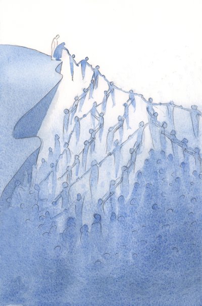彼は私たちの一つの簡単な祈りがどのように彼を他の人に結びつけることができるかを私に示しました。彼は彼の恵みによって彼らに触れ、それで彼らのすべての愛する人を助けます。、2001年（紙にw - c） 作： Elizabeth Wang