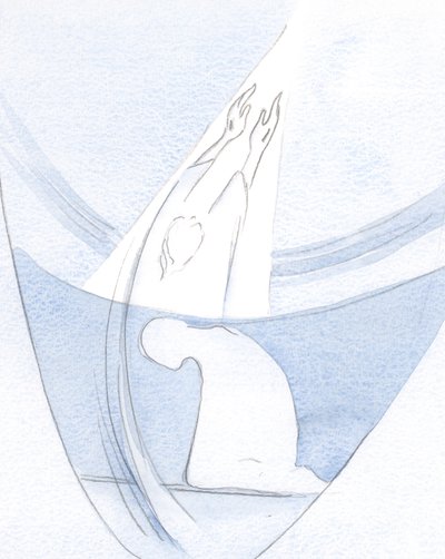 私は、キリストの生涯と犠牲がどのように天国を貫き、私たちが従うことができる道を開き、彼の栄光を分かち合うかを見ました。、2000年（紙にw - c） 作： Elizabeth Wang