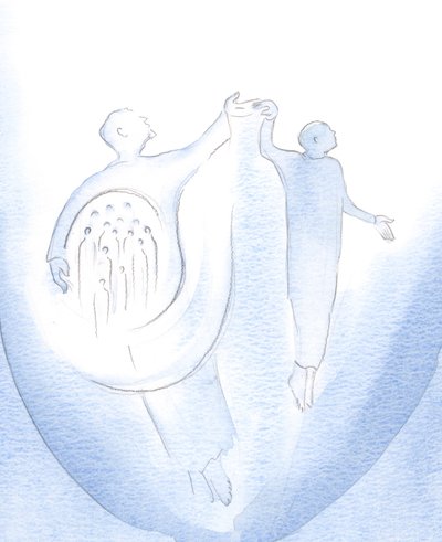 私の心のすべての人が、2000年に私がキリストと一緒にした祈りに流されているのを見ました（紙にw - c） 作： Elizabeth Wang