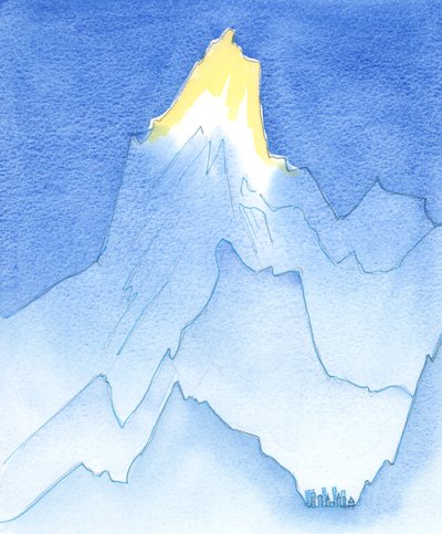 彼の神聖な生活において、神は私たちの地上の風景の最もそびえ立つ特徴である2003年よりも、他者性、神聖さと純粋さのために、私たちよりはるかに「高い」のです（紙にw - c） 作： Elizabeth Wang