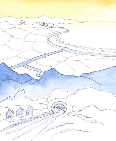 私たちの精神的な生活の中で、誰かが孤独と痛みの「雪」の領域から日光と収穫の楽しい領域に移動すると、「気候」が変化します-多くの喜びと充実感を持って- 作： Elizabeth Wang