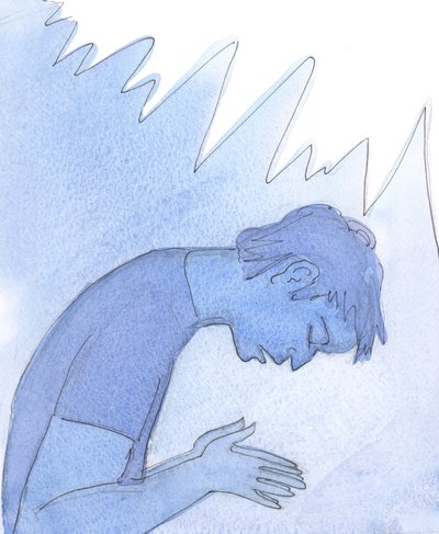死んだ人が神に出会い、神を愛し、神に仕え、神に真の喜びを見いだすために地上に置かれたことを認めるのは、ひどい瞬間です。2004年（紙にw - c） 作： Elizabeth Wang