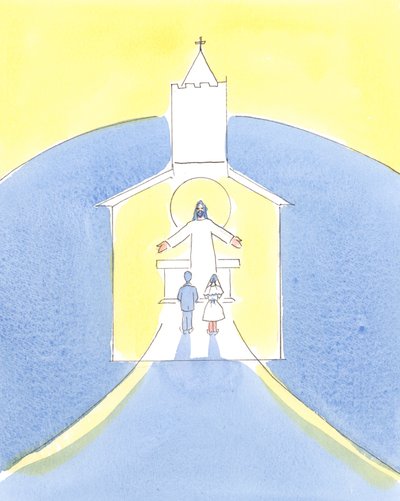 初聖体を作る子供たちに、本当の存在と、聖なる純粋な生活を送る方法について教えることが重要です。2004年（紙にw - c） 作： Elizabeth Wang