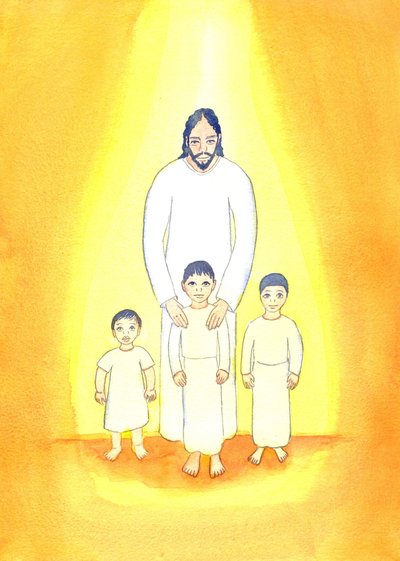 2001年（紙にw - c）、それらの小さなものの1つに危害を加えるよりも、石投げを首にかける方が男性にとっては良いでしょう。 作： Elizabeth Wang