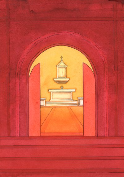 イエス・キリストは、2004年の幕屋の祝福された聖餐式に真に存在しています（紙にw - c） 作： Elizabeth Wang