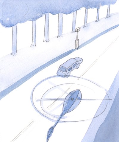 幹線道路の運転手と同じように、今日では、気づかれ、写真を撮られることから逃れることはできません、2004年（紙にw - c） 作： Elizabeth Wang