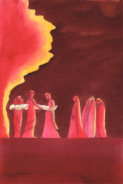 メアリーのように、私たちは時々「埋葬」に直面しなければなりません。私たちの地上の希望の;それでも、私たちが神に信頼を置くならば、神は私たちに永続的な喜びを与えることができます、2002年（紙にw - c） 作： Elizabeth Wang