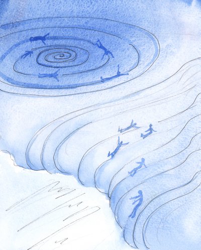 大罪は渦潮のようなものです、2004年（紙にw - c） 作： Elizabeth Wang