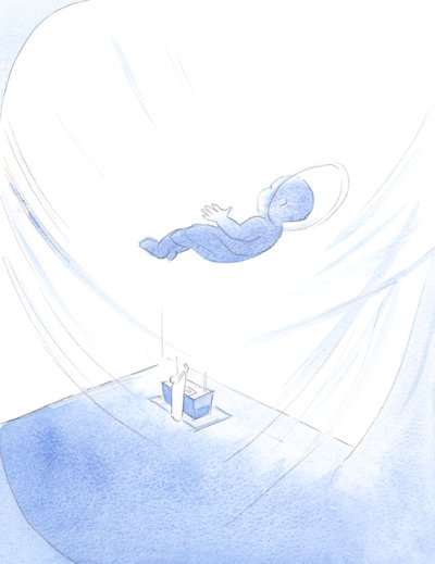 キリストの子は、クリスマスの真夜中のミサで父に自分自身を捧げ、父の栄光のために彼の人生を愛情を込めて捧げました。、2001年（紙にw - c） 作： Elizabeth Wang