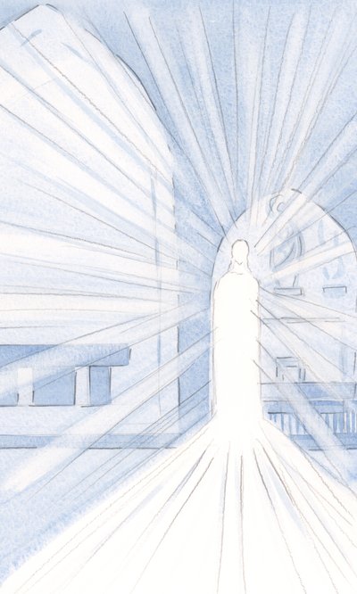 祝福された秘跡のキリストの光は、私たちの教会の中で、そして全世界に、2000年にその輝きを注ぎます（紙にw - c） 作： Elizabeth Wang
