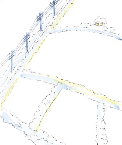 主は私たちの世界の多くを荒涼とした風景であり、寒くてほとんど生命がないものと見なしています。そこでは、生きている人間の贈り物でさえ、喜びへの迷惑と障害と見なされています。、2003年（紙にw - c） 作： Elizabeth Wang